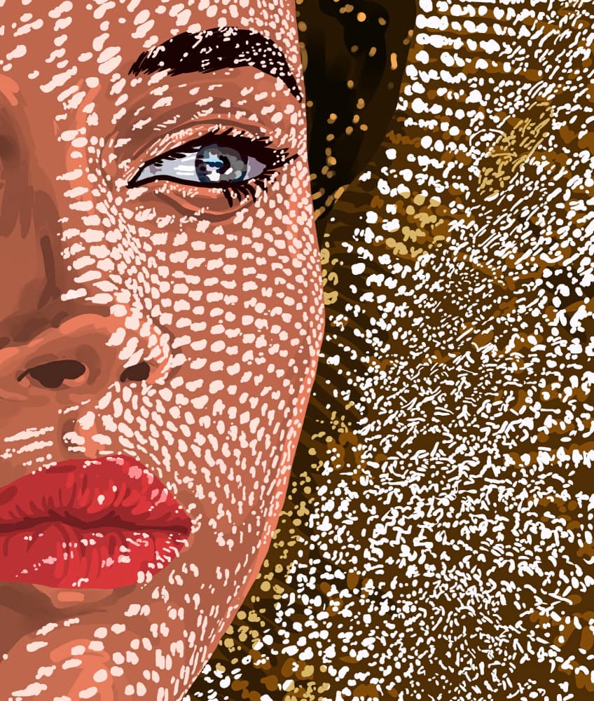 Dappled Light Portrait by Uma Gokhale — canvas wall art