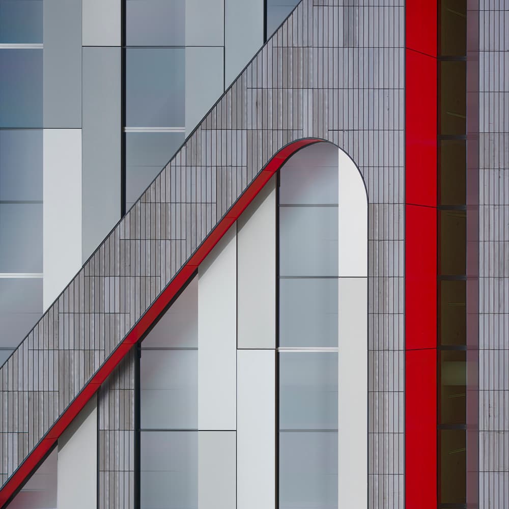 Dynamic Red Lines by Greetje van Son — canvas wall art