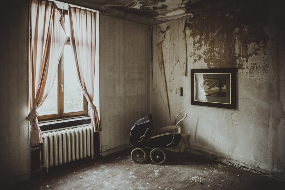 Abandoned Baby Carriage by Georgios Bero — canvas wall art