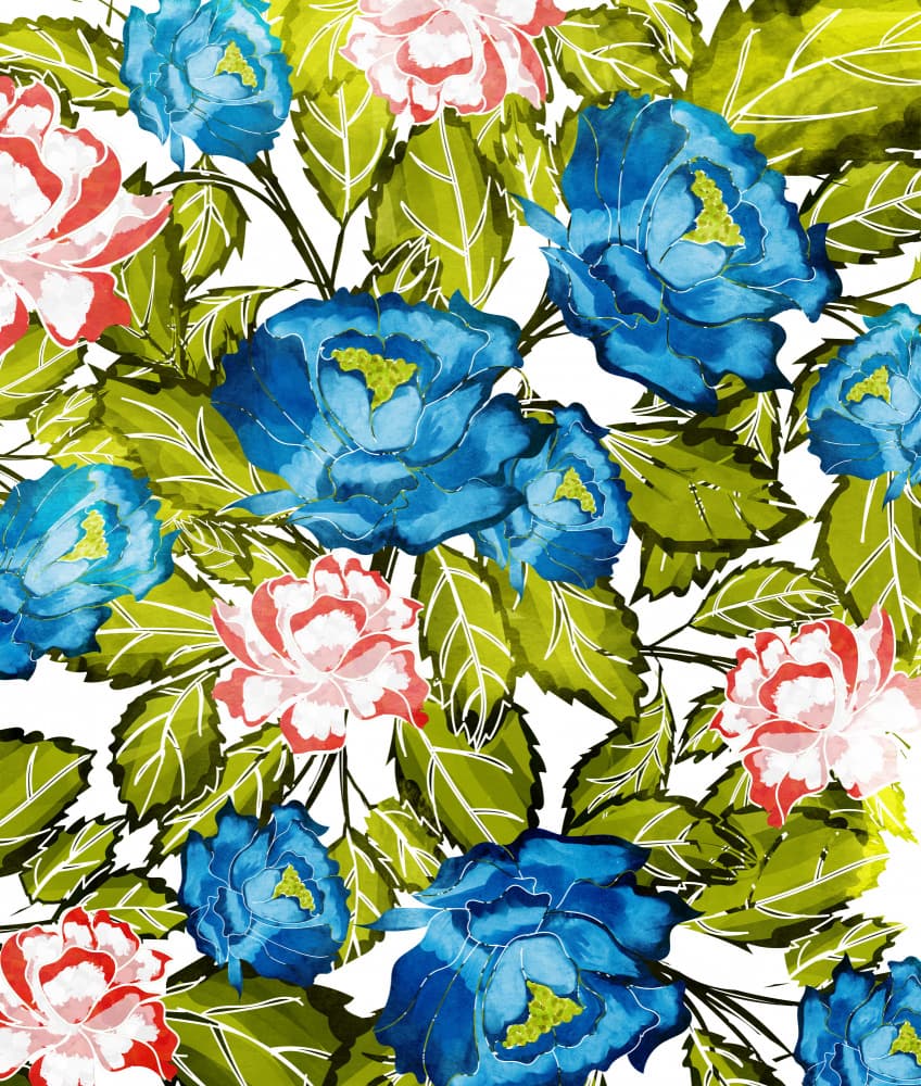 Vibrant Watercolor Blooms by Uma Gokhale — canvas wall art