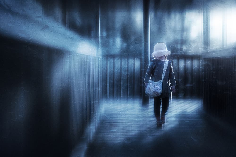 Child's Blue Passage by Despird Zhang — canvas wall art