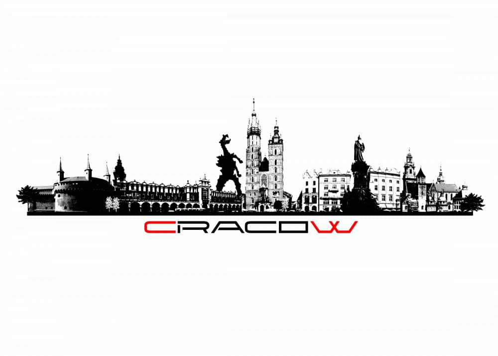 Historic Cracow Skyline by Justyna Jaszke — canvas wall art