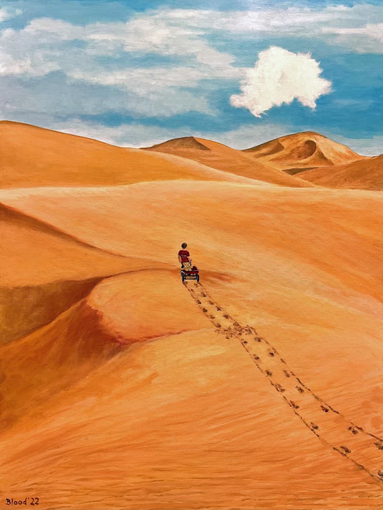 Desert Cart Journey by Tom Blood — canvas wall art