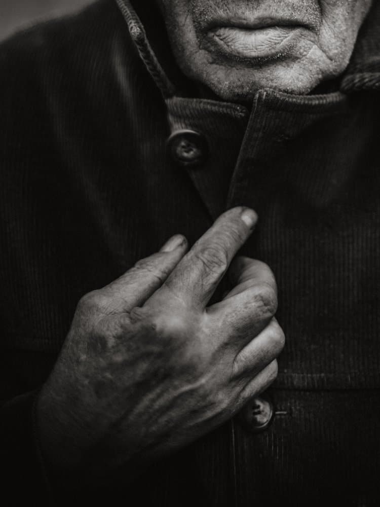 Aged Hand Detail by Koki Jovanovic — canvas wall art
