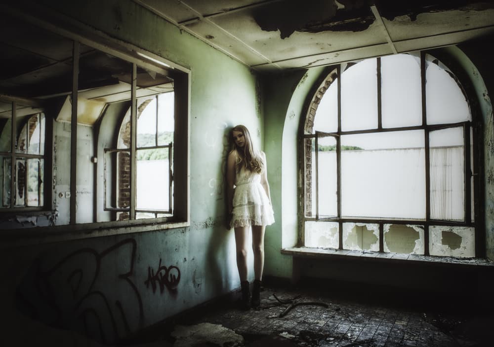Girl In Abandoned Room by Georgios Bero — canvas wall art