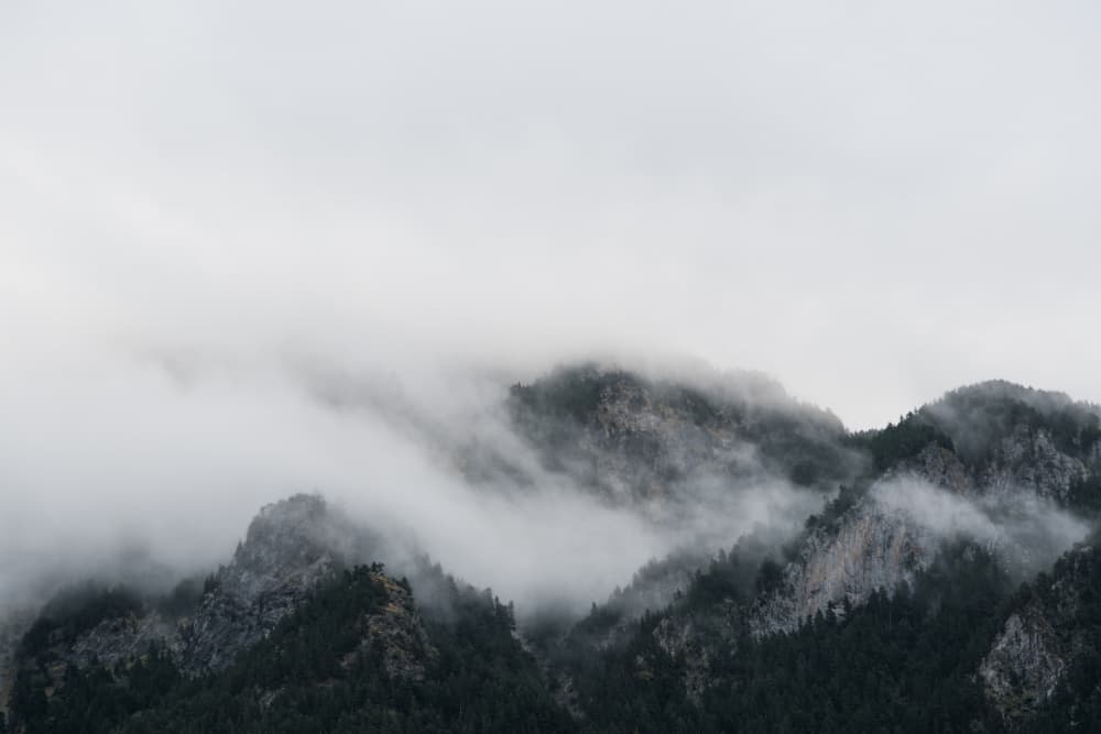 Misty Mountain Veil by Javier Pardina — canvas wall art