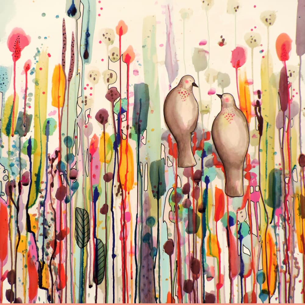 L'un Pour L'autre Carre by Sylvie Demers — canvas wall art