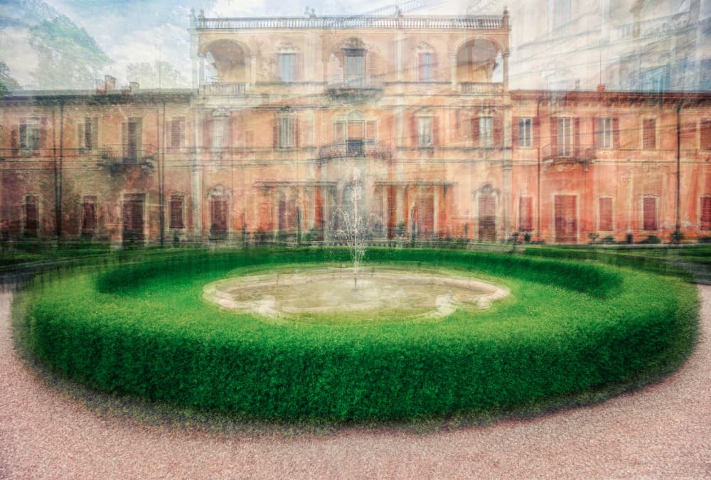 Dreamy Palace Garden by Fiorenzo Carozzi — canvas wall art
