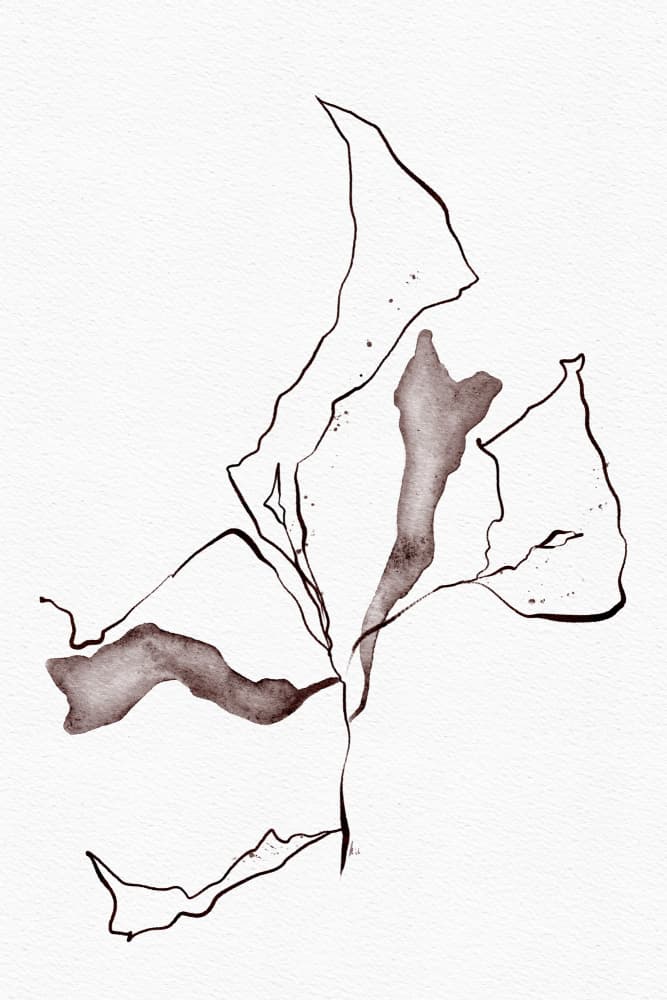 Organic Sepia Flow by Ankie Kooi — canvas wall art