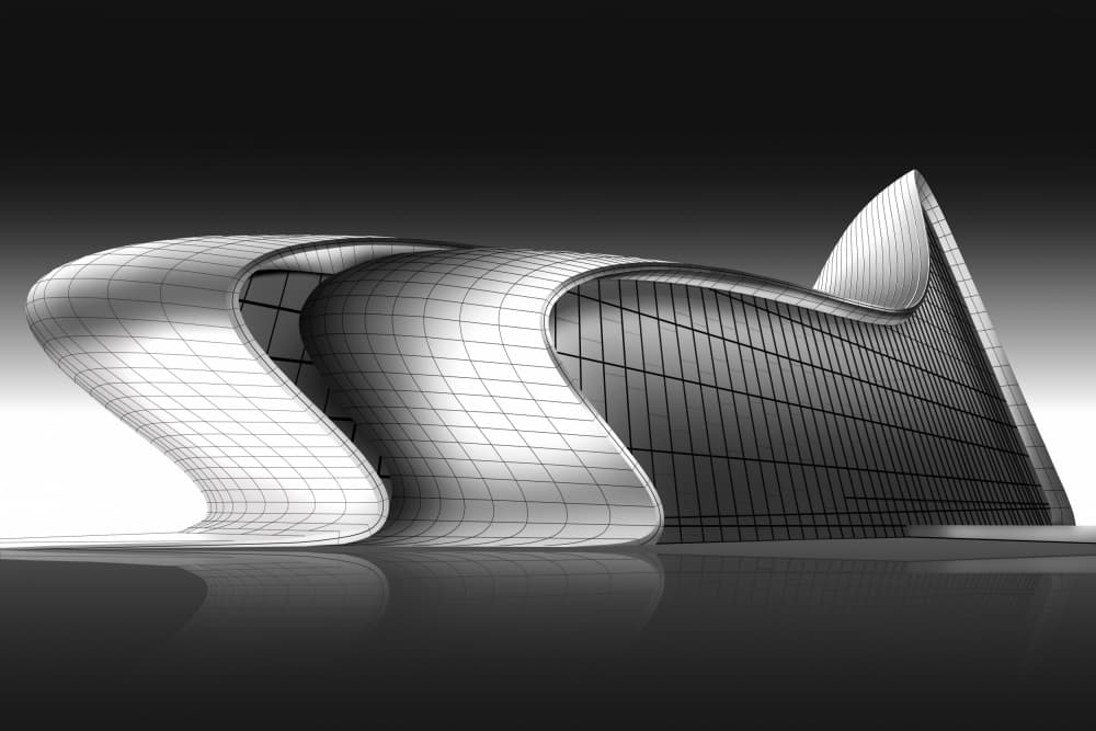Futuristic Flowing Building by jordiegeatorrent — canvas wall art