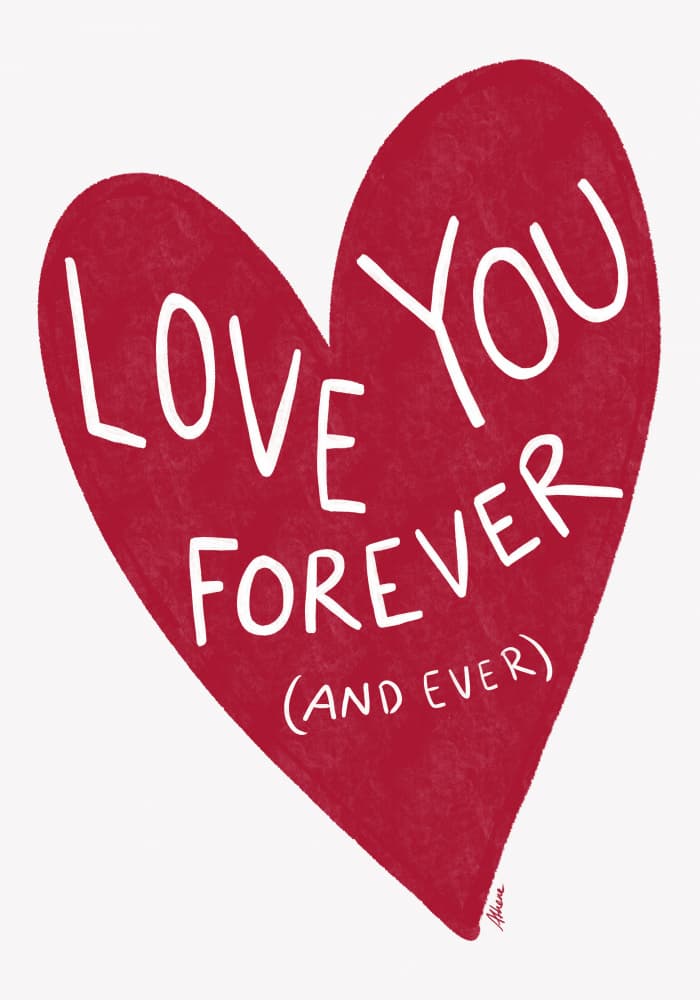 Love You Forever by Athene Fritsch — canvas wall art