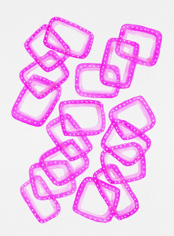 Floating Pink Frames by Michele Channell — canvas wall art