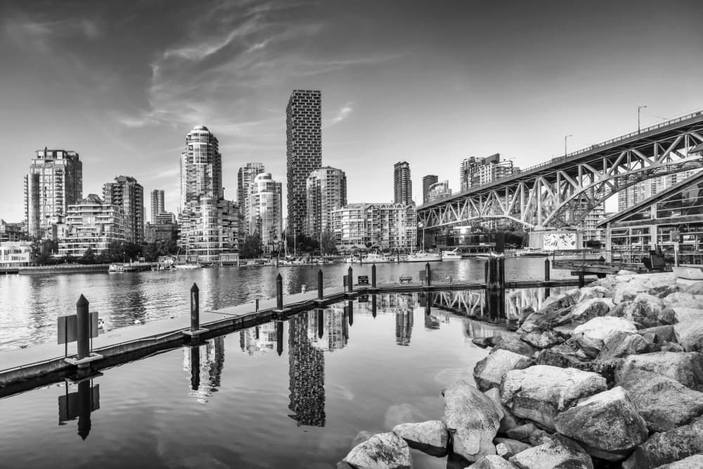 Urban Water Reflection by Melanie Viola — canvas wall art