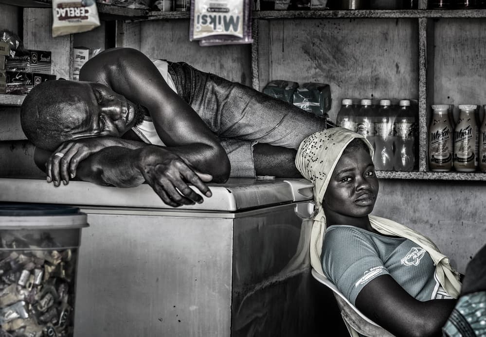 Having a rest on top of the fridge - Ghana by Joxe Inazio Kuesta Garmendia — canvas wall art