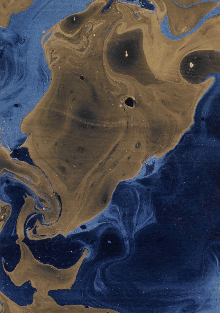 Elegant Golden Blue Swirls by Santhosh ch — canvas wall art
