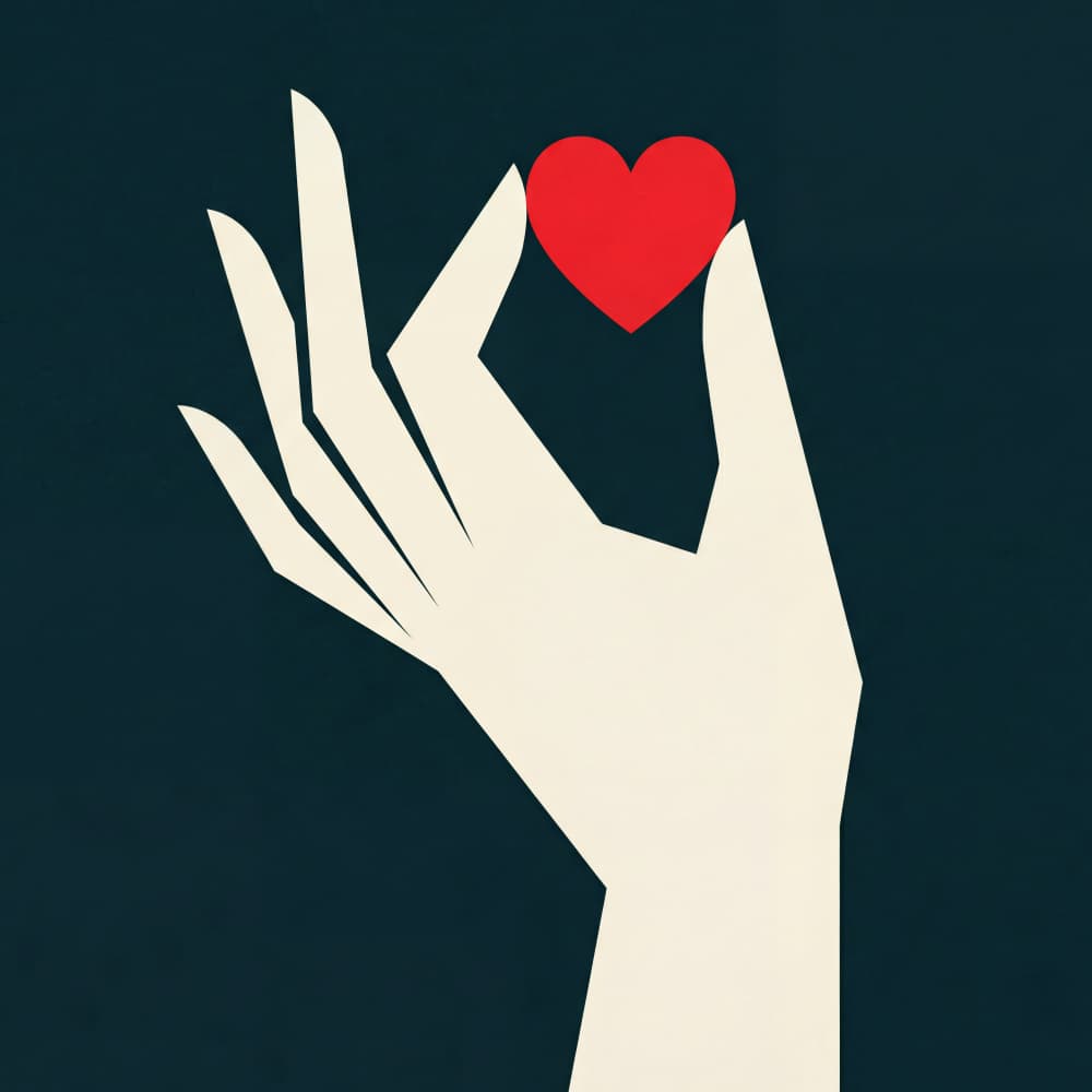 Hand Holding Heart by Andreas Magnusson — canvas wall art