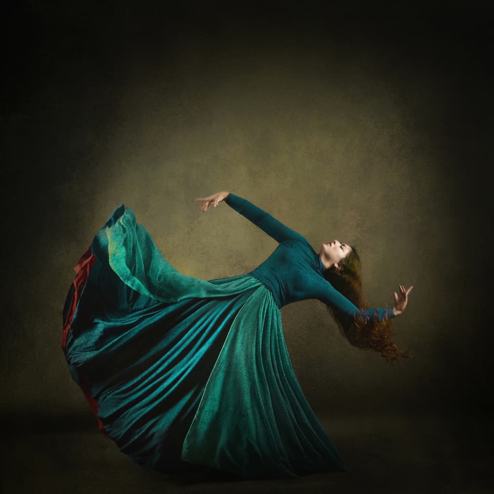 Flowing Dance Movement by Moein Hasheminasab — canvas wall art