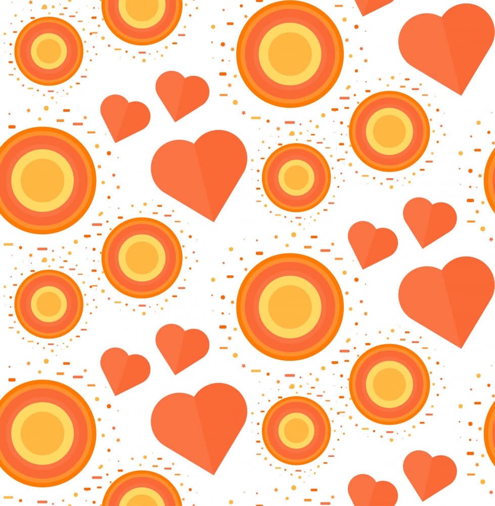 Joyful Hearts and Circles by Marika Barsrsind β canvas wall art