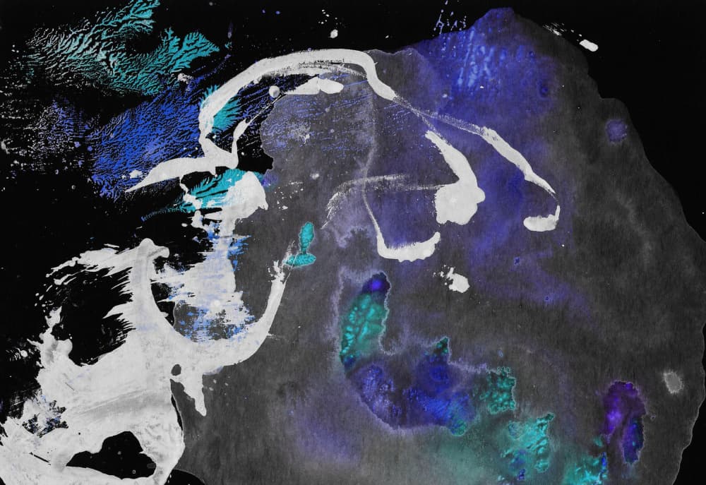 Cosmic Fluid Abstract by Santhosh ch — canvas wall art