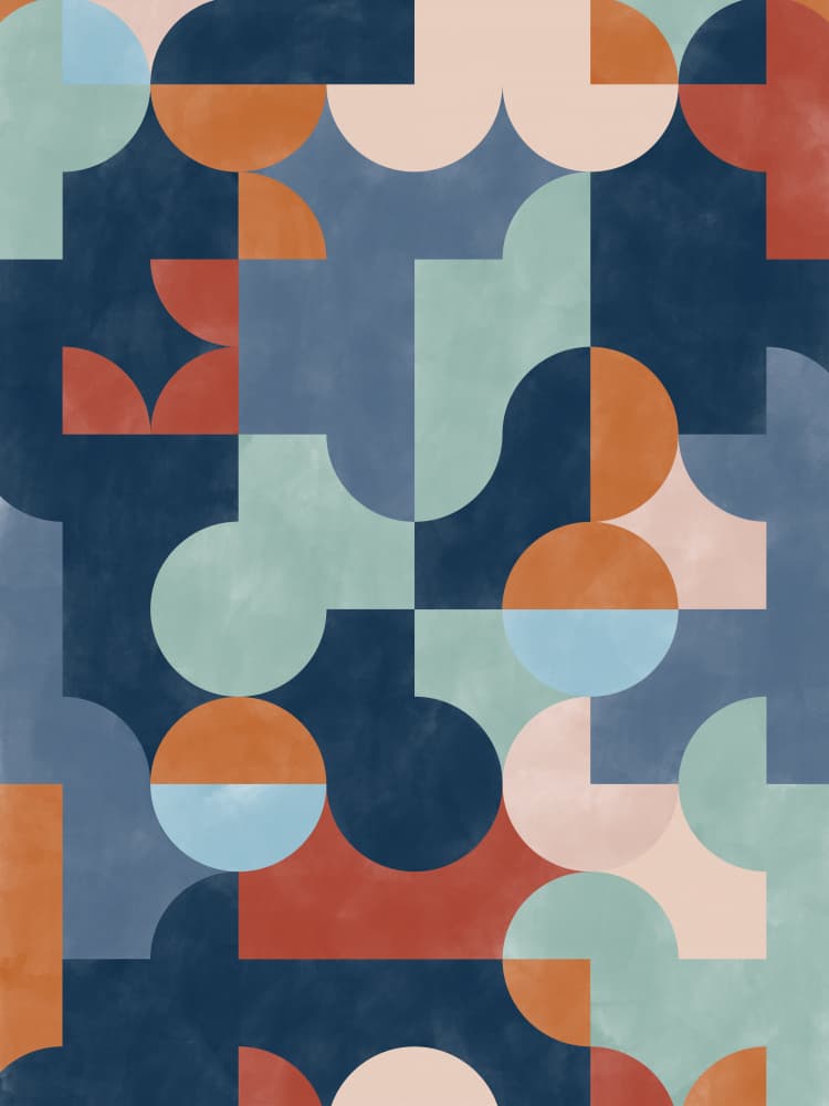 Fluid Geometric Pattern by Elena Ristova — canvas wall art