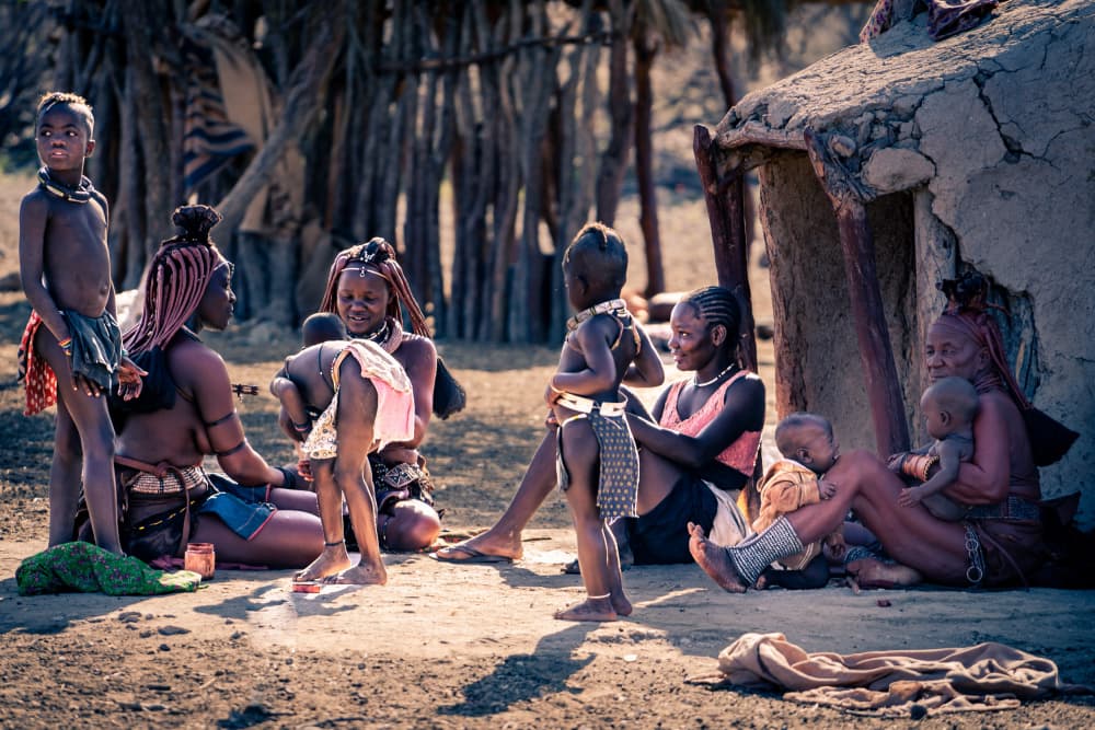 African Village Life by Eyal Alcalay — canvas wall art