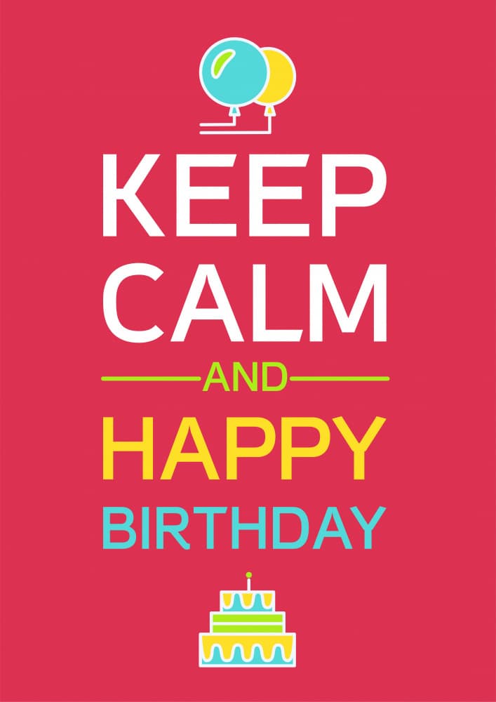 Keep Calm Happy Birthday by Marika Barsrsind β canvas wall art