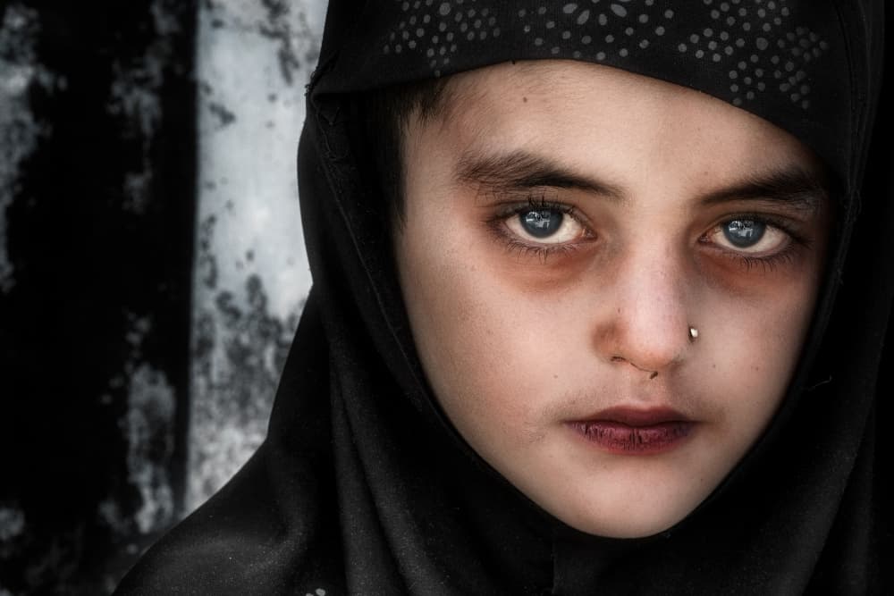 Young Girl's Deep Gaze by Sergio Pandolfini — canvas wall art