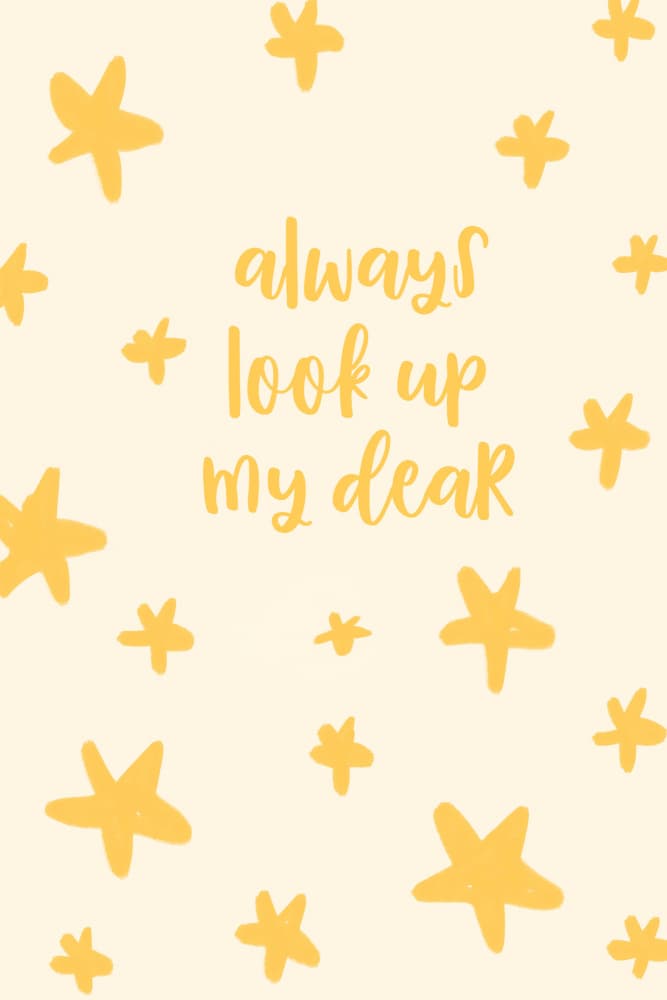 Always Look Up Stars by Treechild — canvas wall art