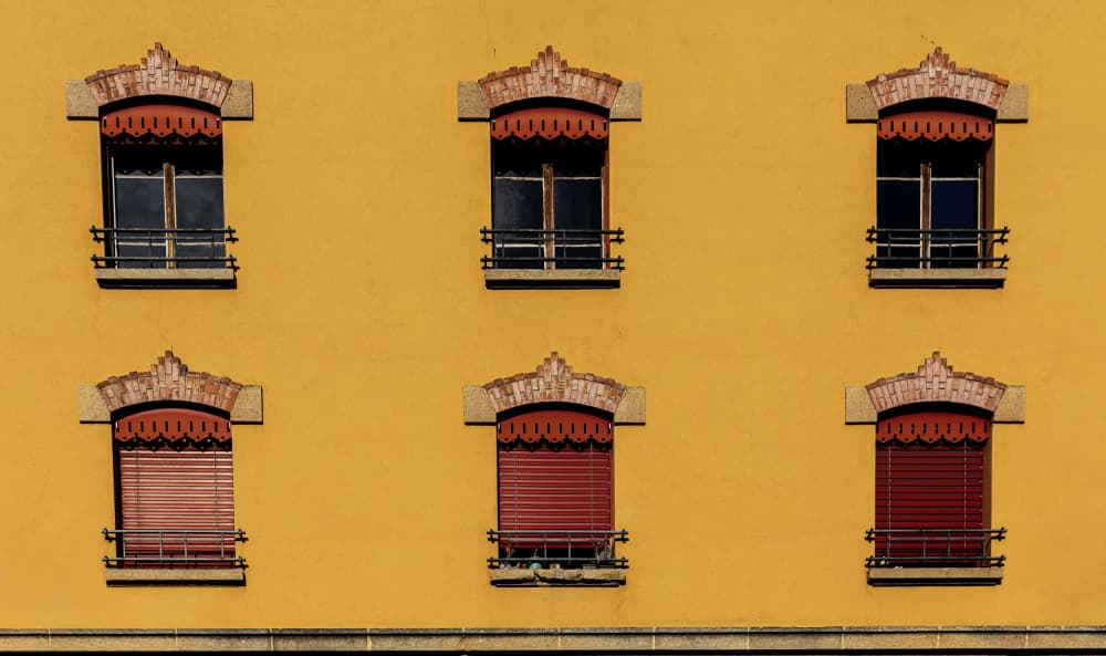 Vibrant Facade Windows by Jois Domont ( J.L.G.) — canvas wall art