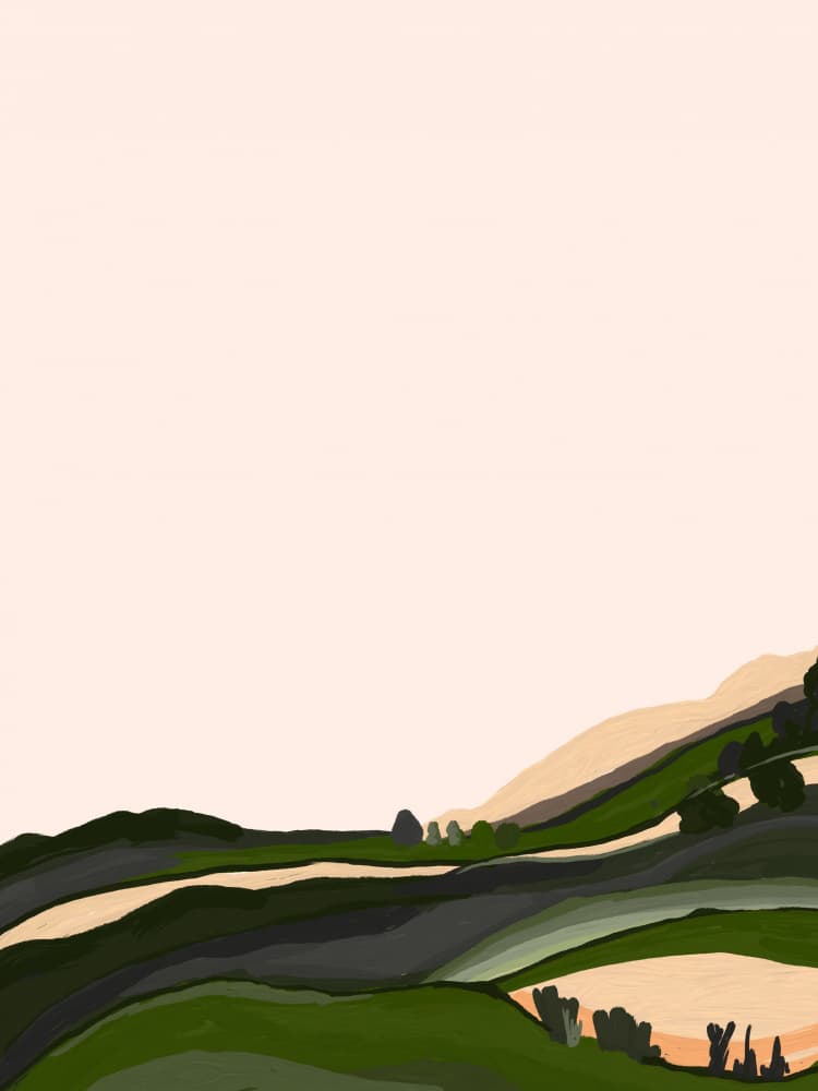 Serene Rolling Hills by Josie George — canvas wall art