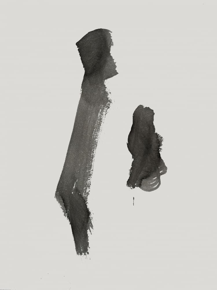 Abstract Ink Figures by Carina Kinnman — canvas wall art