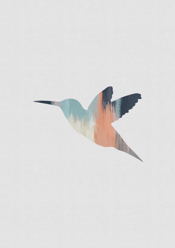 Colorful Abstract Hummingbird by Orara Studio — canvas wall art