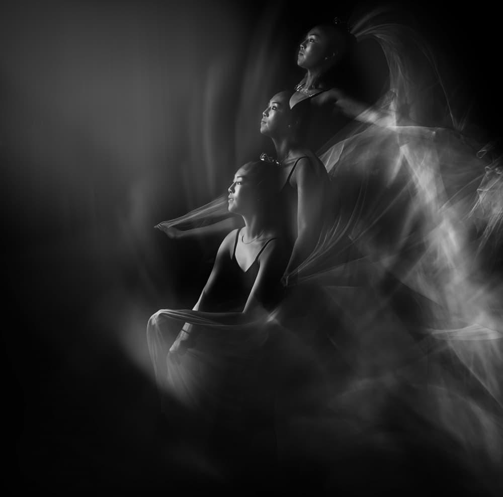 Dreamlike Dancer Ascends by Katarina Holmström — canvas wall art