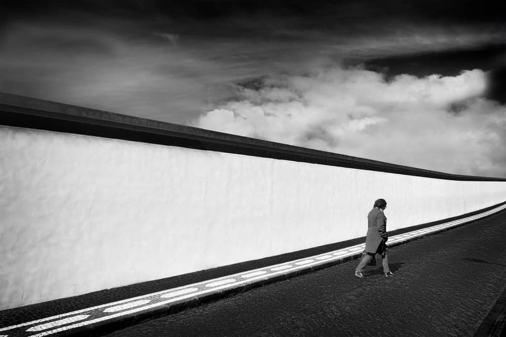 Curved Wall Wanderer by Paulo Abrantes — canvas wall art