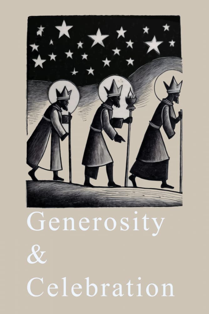 Three Wise Men Journey by casa cartissi — canvas wall art