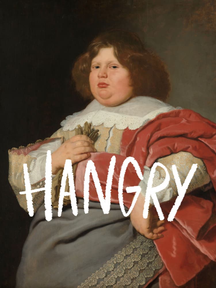 Hangry Child Portrait by Marja van den Hurk — canvas wall art