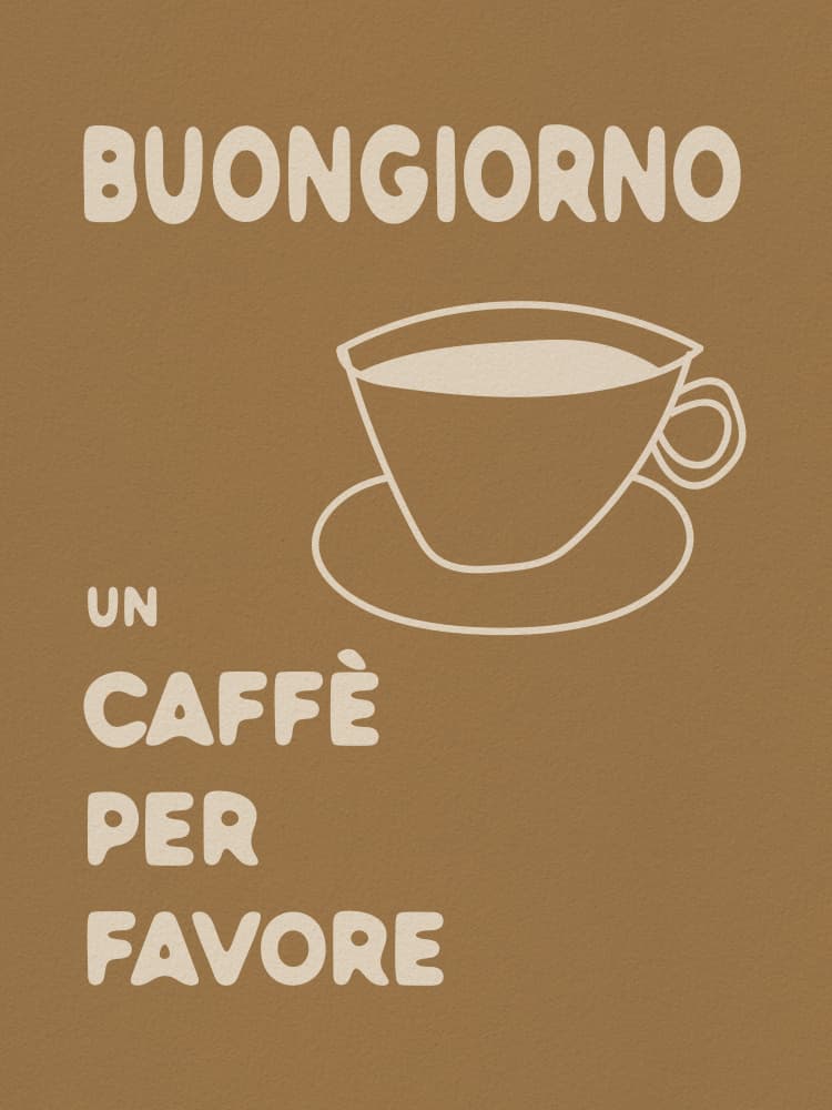 Buongiorno Coffee Cup by Andreas Magnusson — canvas wall art
