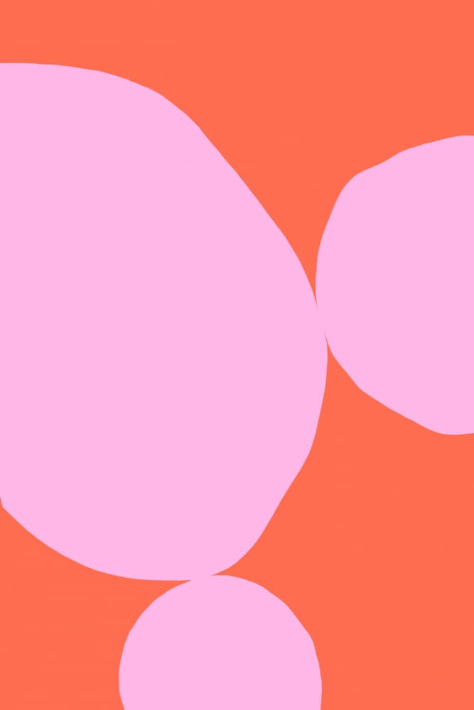Pink Organic Shapes by Treechild — canvas wall art