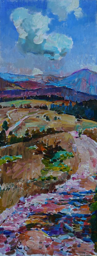 Vibrant Mountain Landscape by Andrii Kutsachenko — canvas wall art