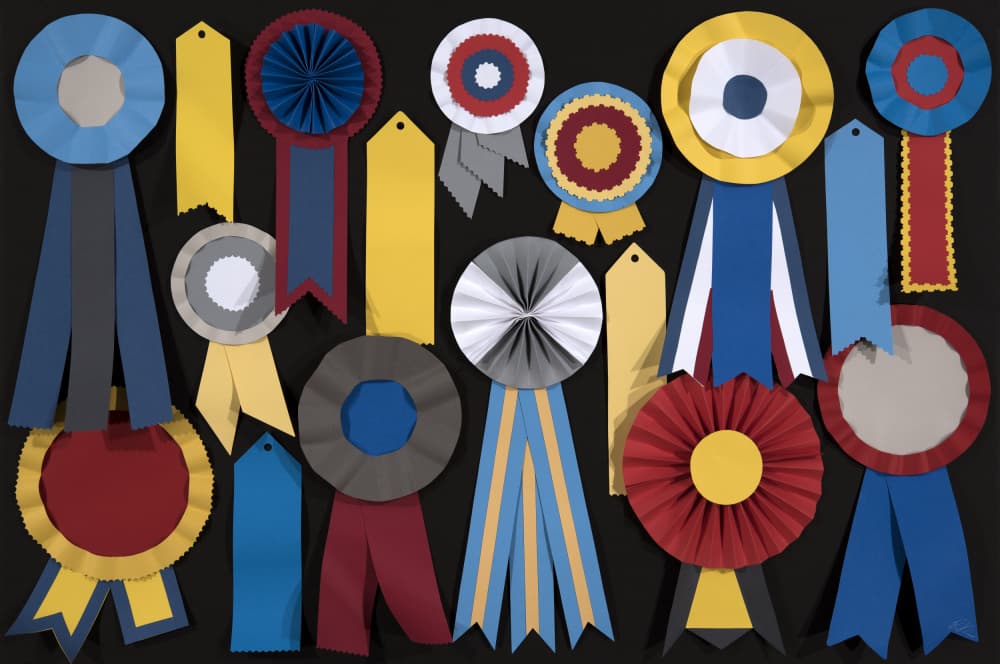 Vibrant Prize Ribbons by Rankin Willard — canvas wall art