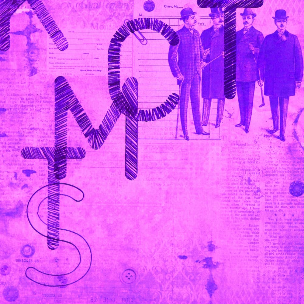 Vintage Purple Gentlemen by Santhosh ch — canvas wall art