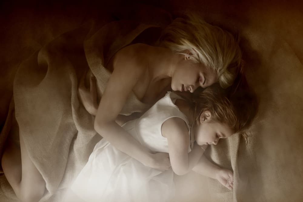 Mother Child Slumber by Olga Mest — canvas wall art