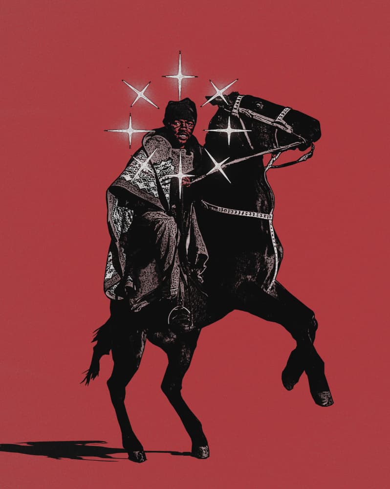 Star Warrior Horse by Mathabela Madiela — canvas wall art