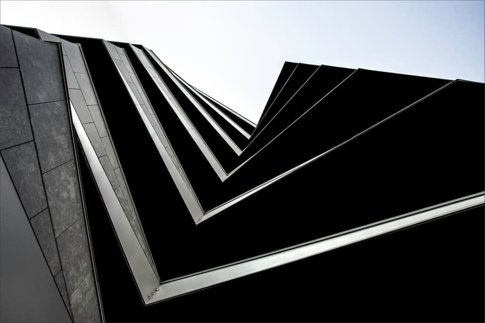Dark Architectural Geometry by Gilbert Claes — canvas wall art