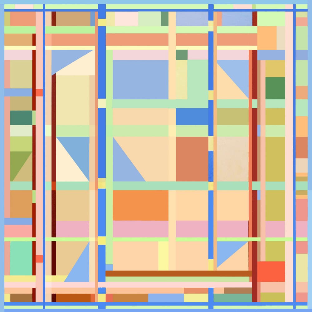 Geometric Pastel Grid by Vanessa Ryan — canvas wall art