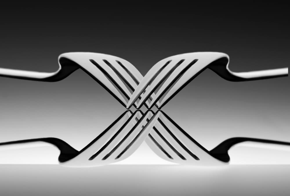 Elegant Interlocking Forks by Wieteke de Kogel — canvas wall art