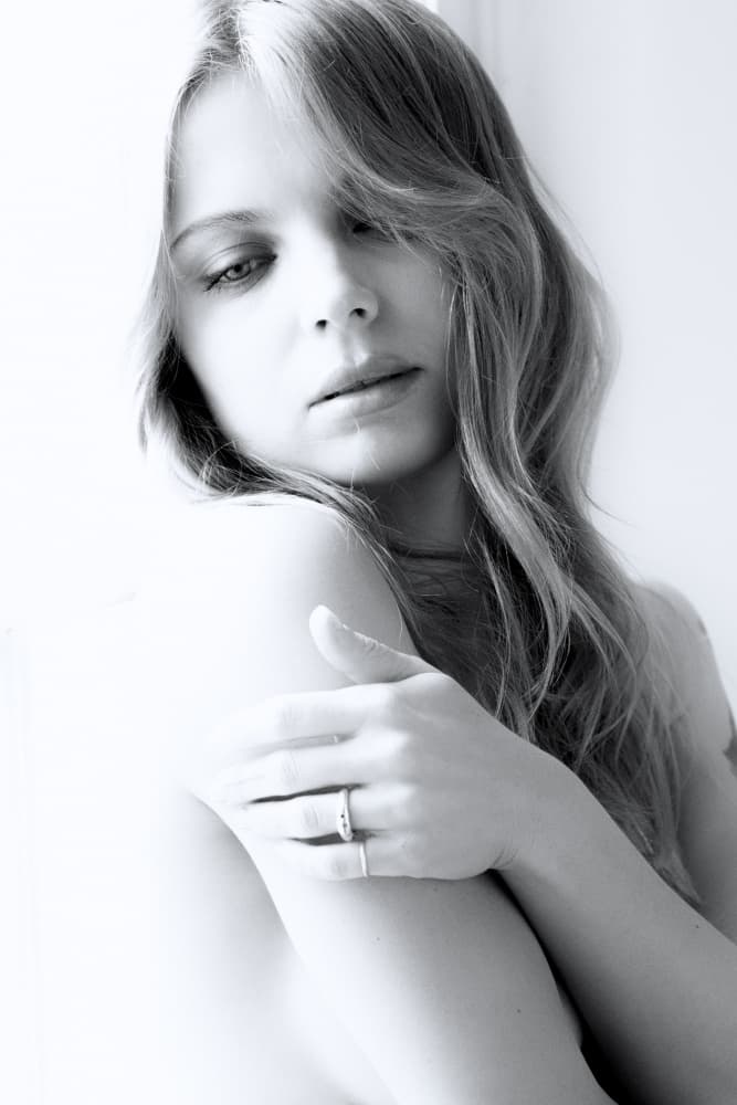 Thoughtful Woman Portrait by Christian Kurz — canvas wall art