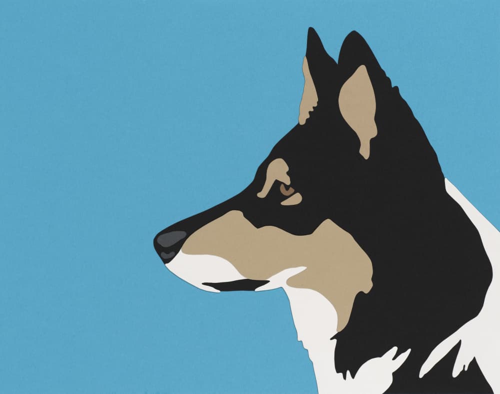 Minimalist Dog Profile by Rankin Willard — canvas wall art
