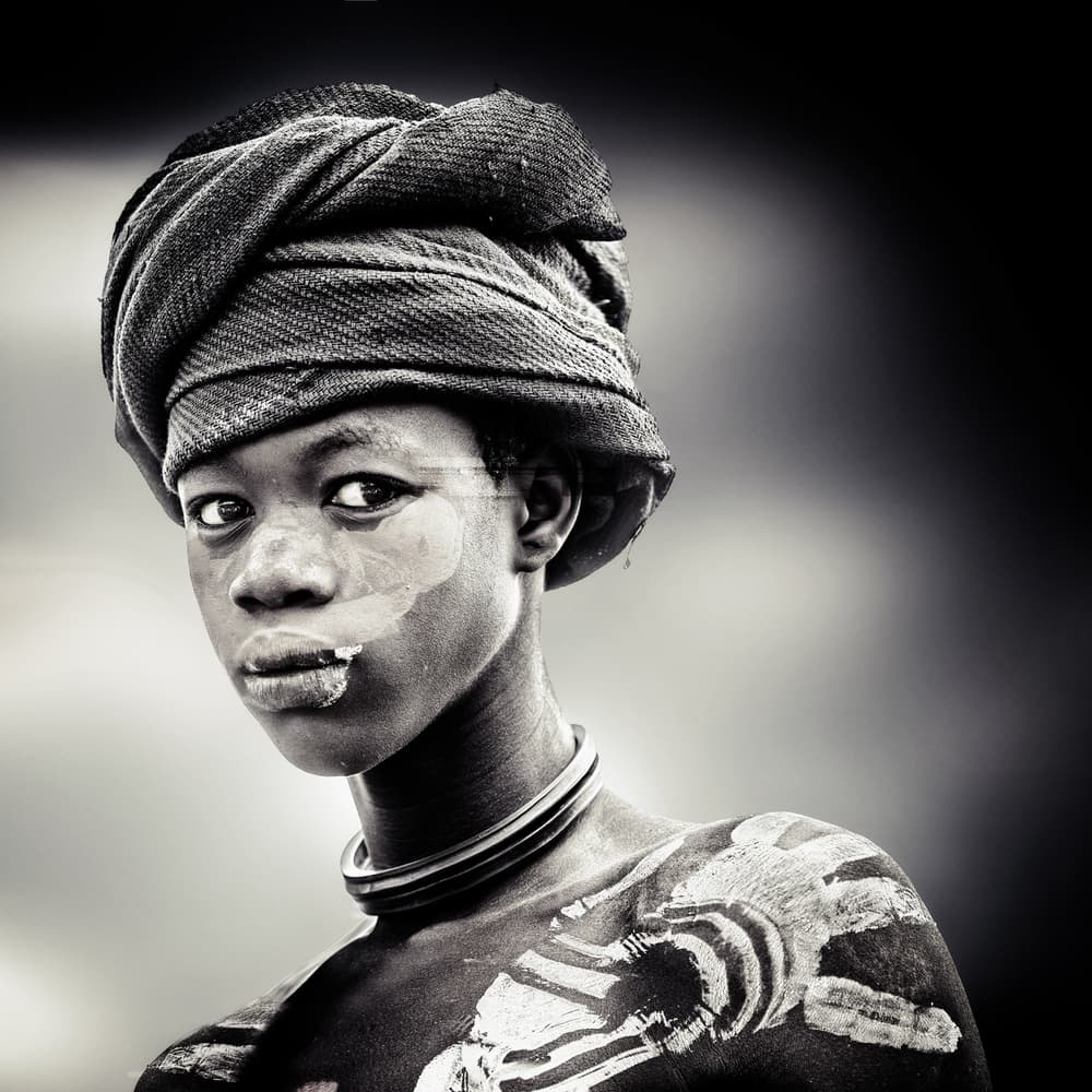 Young African Gaze by Piet Flour — canvas wall art