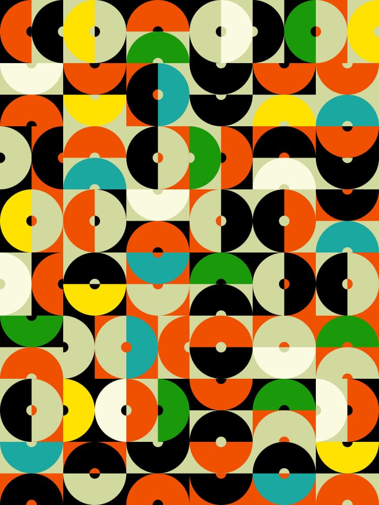 Colorful Geometric Pattern by Petr Strnad — canvas wall art